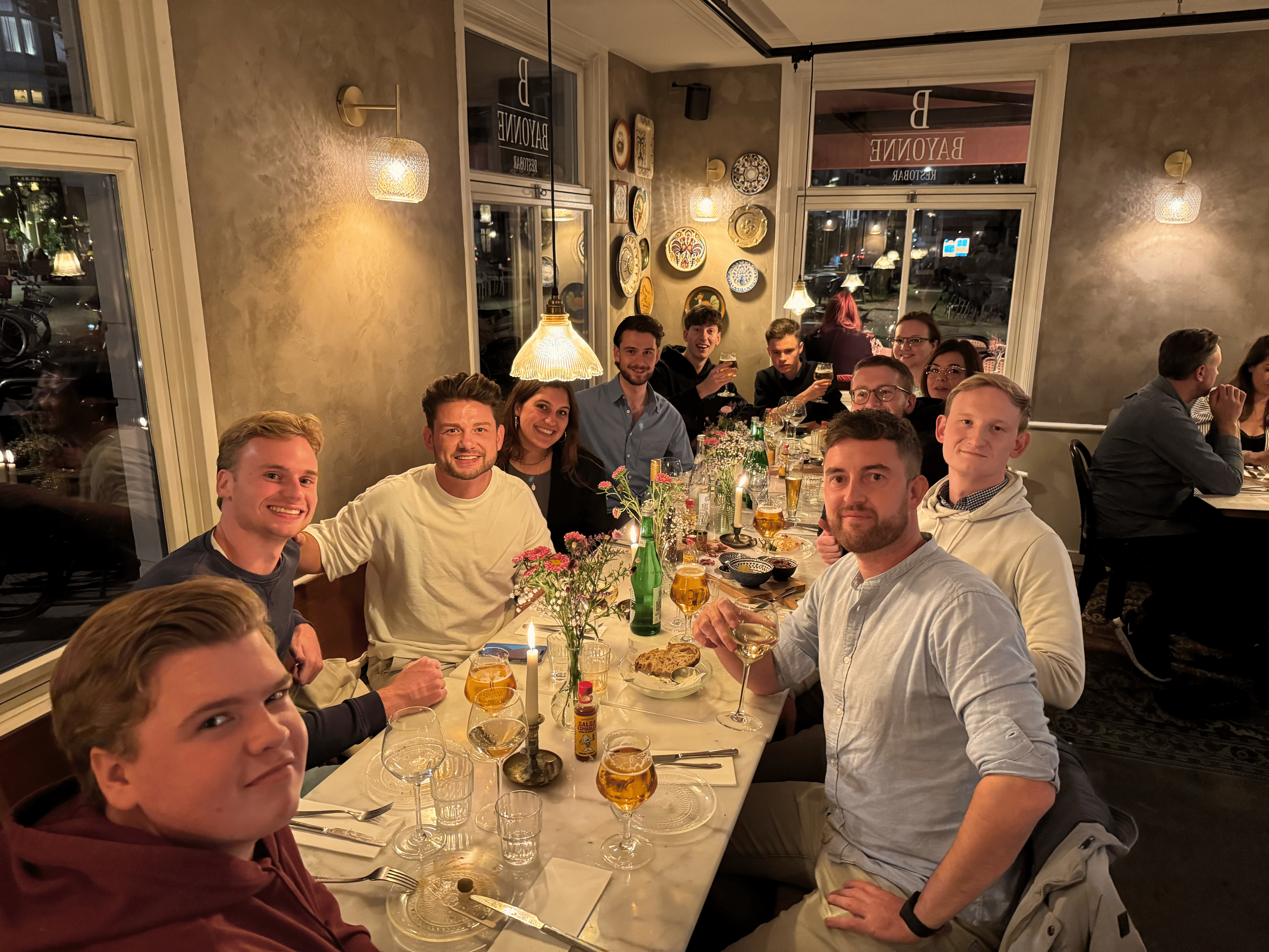 WhiskFood team at dinner